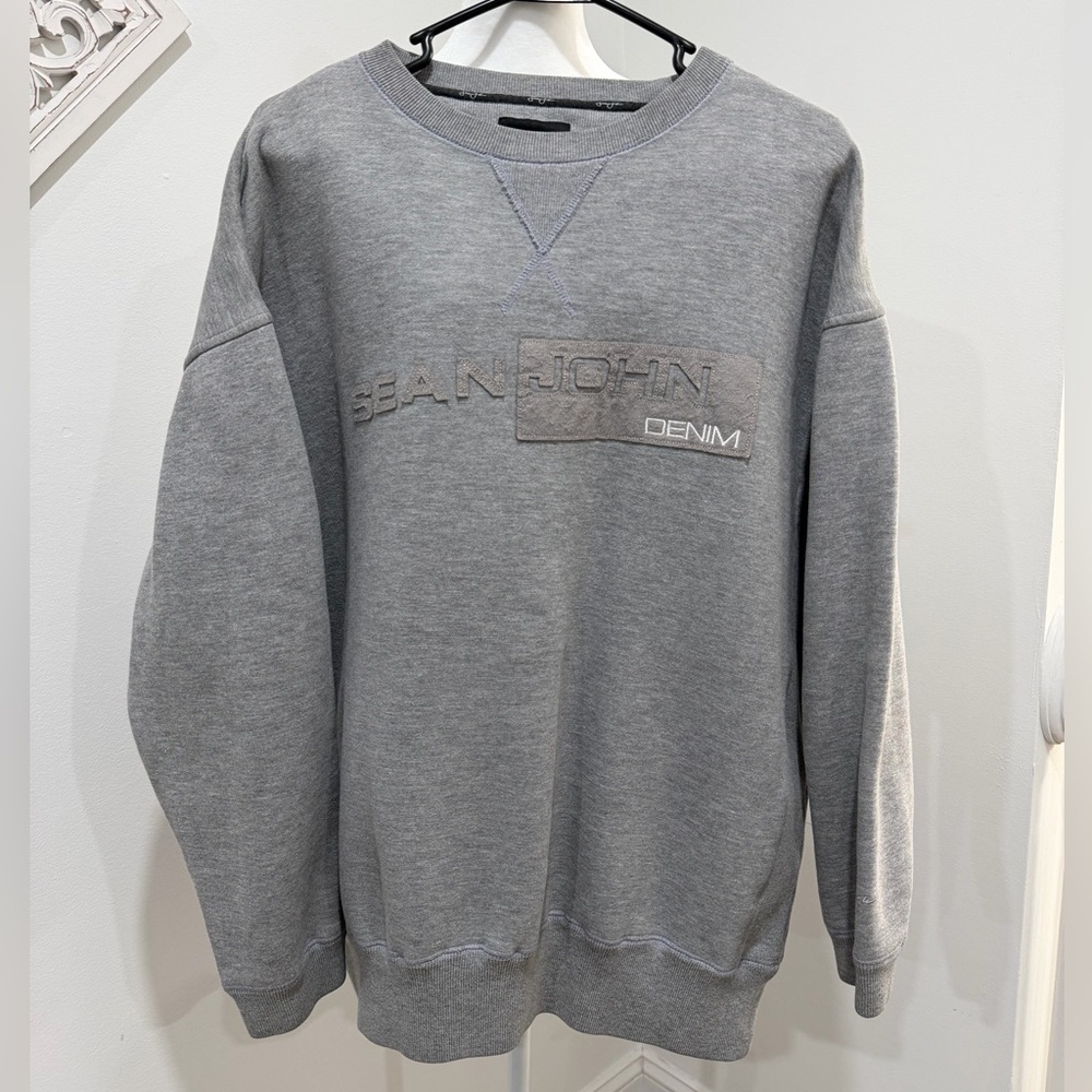 Sean John Men's Crewneck Sweater in Gray